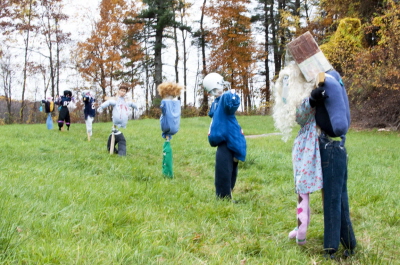 Clinton Middle School Scarecrows