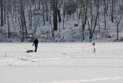 Ice Fishing on Clamshell Pond
