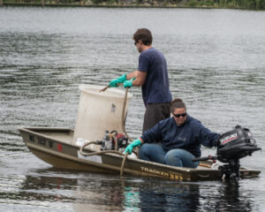State-approved contractors treating Clamshell Pond for Brazilian Elodia